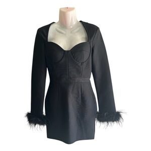 Chic Black Bodycon Dress with Sweetheart Neckline